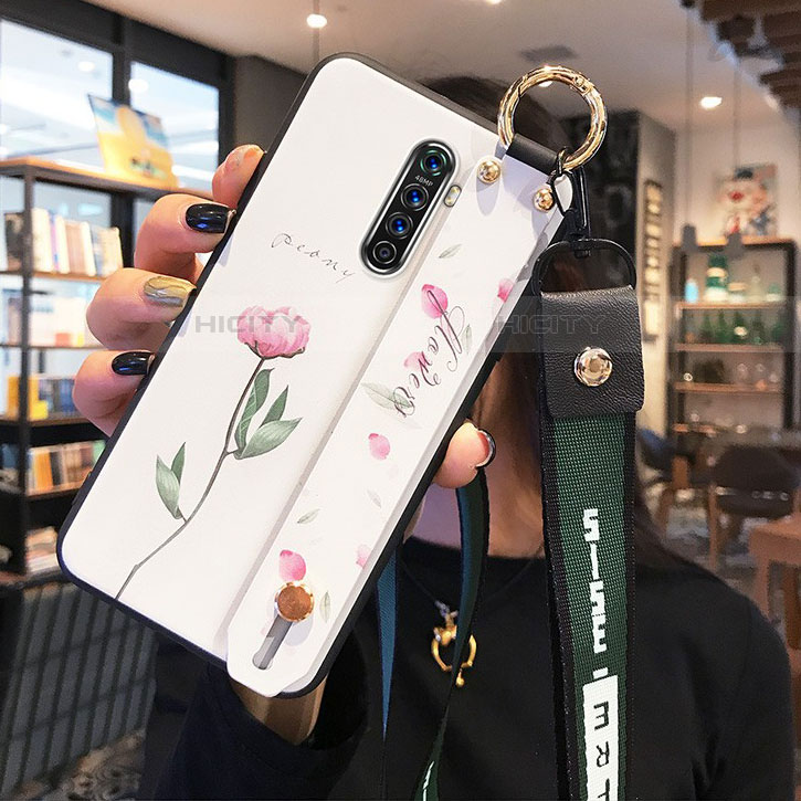 Oppo Reno Ace用シリコンケース ソフトタッチラバー 花 カバー Z01 Oppo 