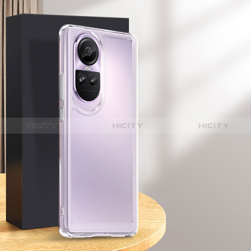 Oppo Reno10 Pro 5G用ハイブリットバンパーケース クリア透明 プラスチック カバー J03S Oppo 