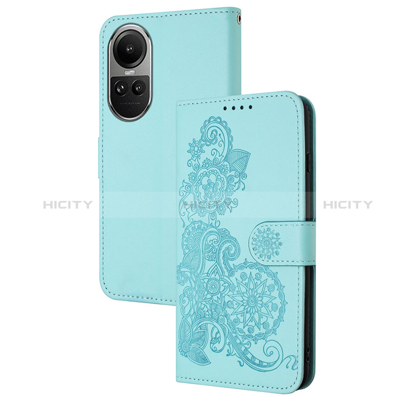 Oppo Reno10 Pro 5G用手帳型 レザーケース スタンド 花 カバー Y01X Oppo 