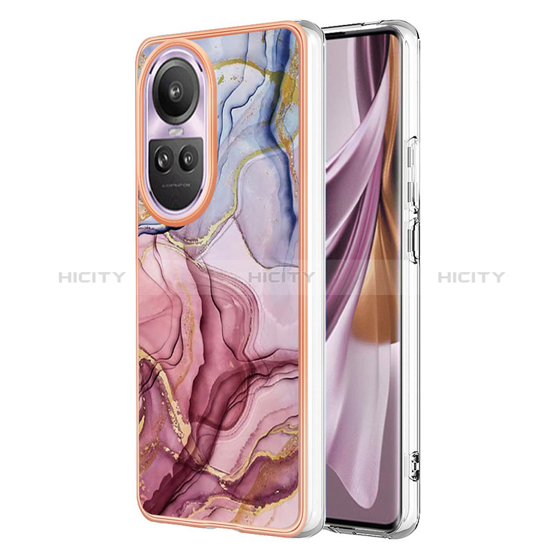 Oppo Reno10 Pro+ Plus 5G用シリコンケース ソフトタッチラバー バタフライ パターン カバー YB1 Oppo ラベンダー