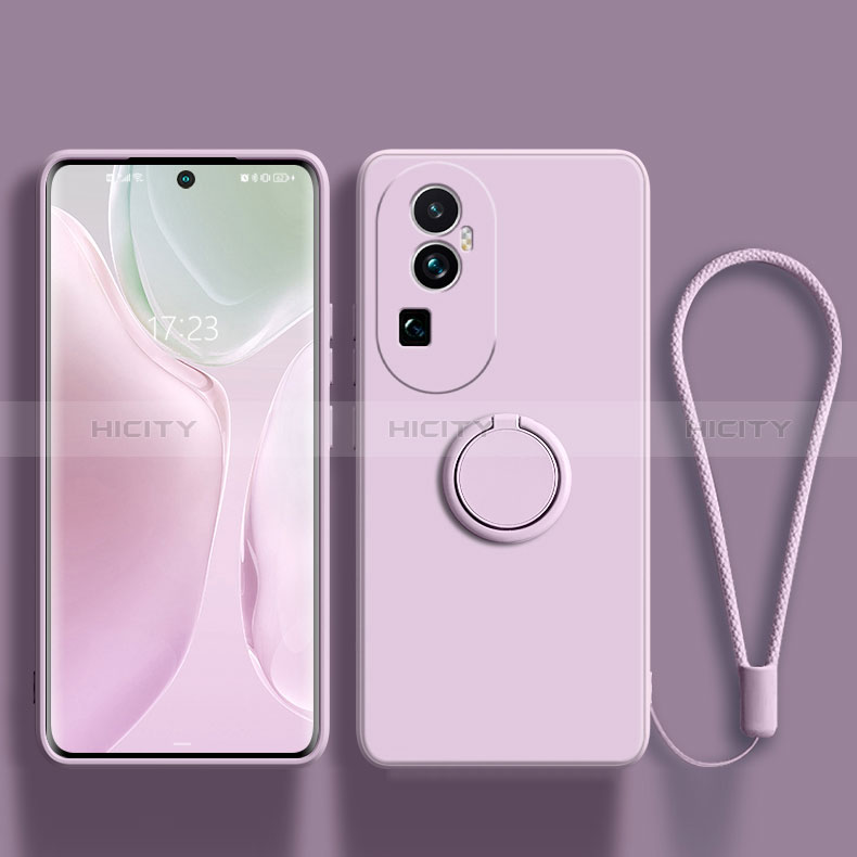 Oppo Reno10 Pro+ Plus 5G用極薄ソフトケース シリコンケース 耐衝撃 全面保護 アンド指輪 マグネット式 バンパー S02 Oppo 