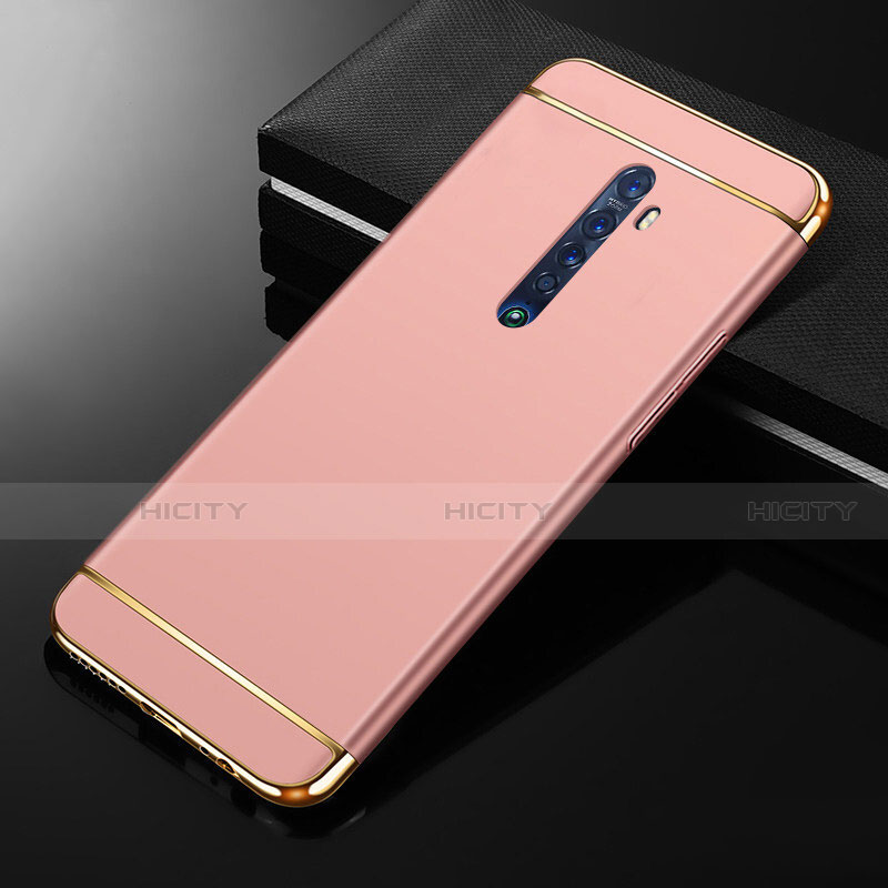 Oppo Reno2用ケース 高級感 手触り良い メタル兼プラスチック バンパー M05 Oppo ローズゴールド