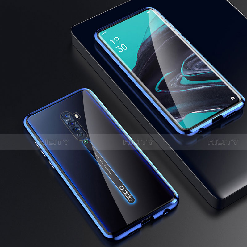 Oppo Reno2用ケース 高級感 手触り良い アルミメタル 製の金属製 360度 フルカバーバンパー 鏡面 カバー M05 Oppo 