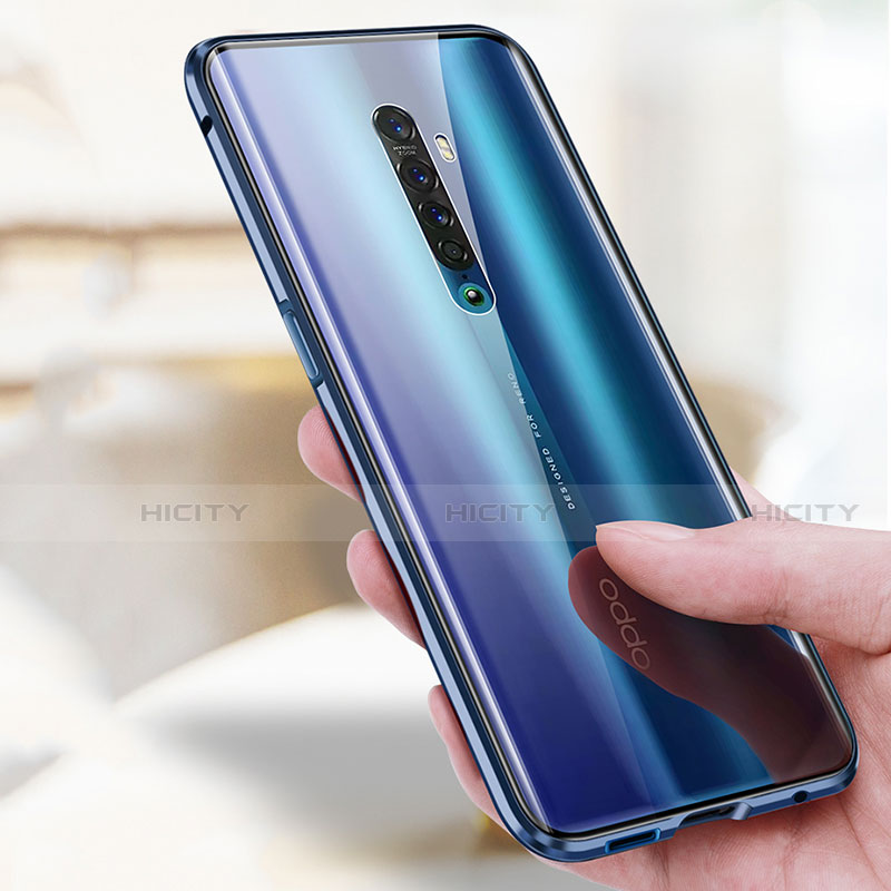 Oppo Reno2用ケース 高級感 手触り良い アルミメタル 製の金属製 360度 フルカバーバンパー 鏡面 カバー M02 Oppo 