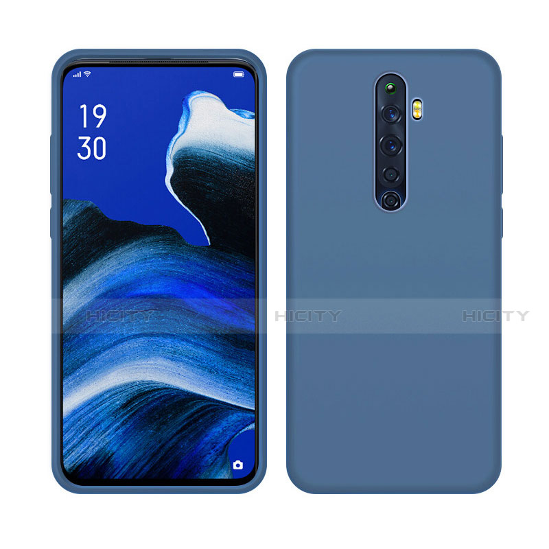 Oppo Reno2 Z用360度 フルカバー極薄ソフトケース シリコンケース 耐衝撃 全面保護 バンパー S03 Oppo ネイビー