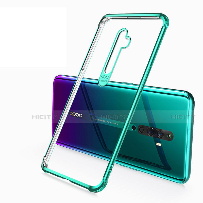 Oppo Reno2 Z用極薄ソフトケース シリコンケース 耐衝撃 全面保護 クリア透明 H02 Oppo グリーン