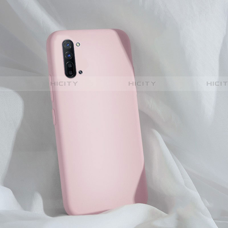 Oppo Reno3用360度 フルカバー極薄ソフトケース シリコンケース 耐衝撃 全面保護 バンパー Oppo ピンク