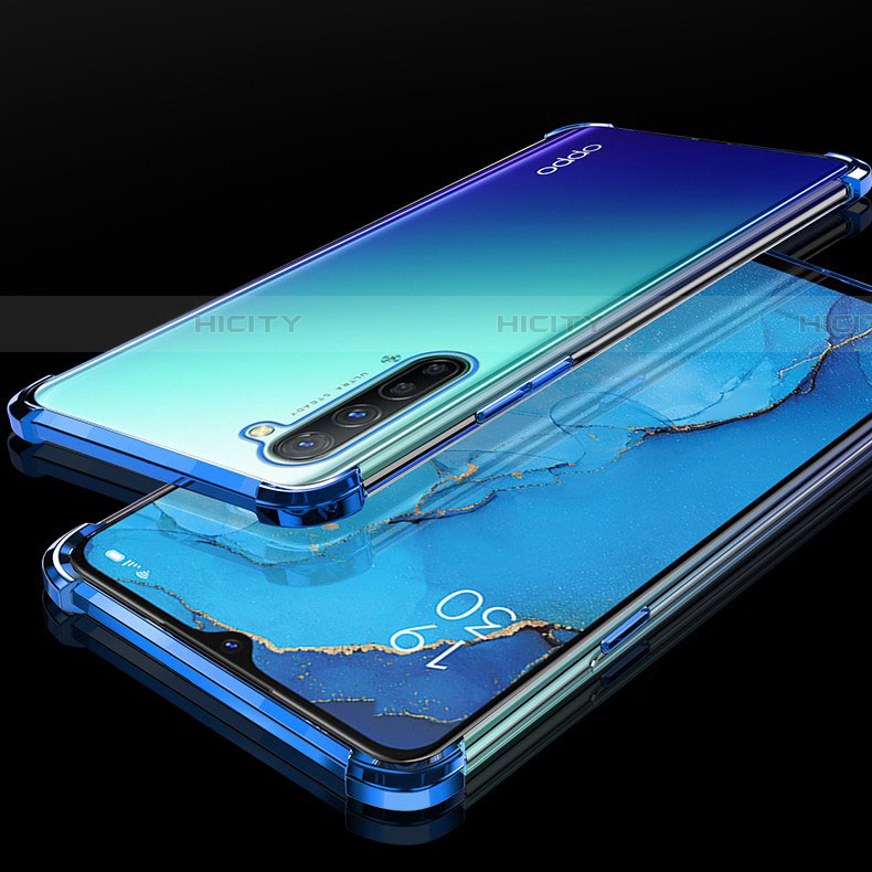 Oppo Reno3用極薄ソフトケース シリコンケース 耐衝撃 全面保護 クリア透明 S01 Oppo ネイビー