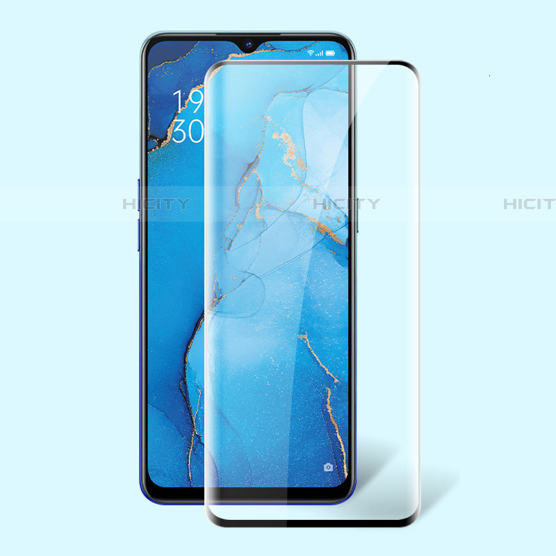 Oppo Reno3用強化ガラス フル液晶保護フィルム F02 Oppo ブラック