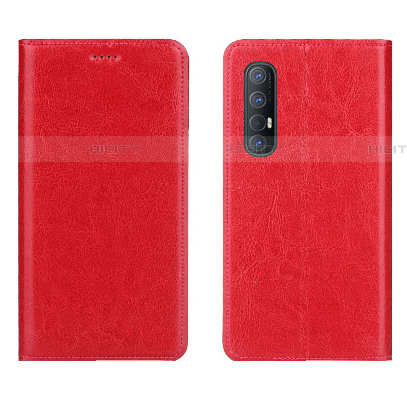 Oppo Reno3 Pro用手帳型 レザーケース スタンド カバー L03 Oppo レッド