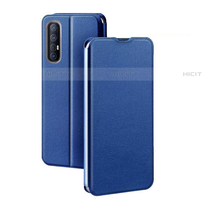 Oppo Reno3 Pro用手帳型 レザーケース スタンド カバー Oppo ネイビー