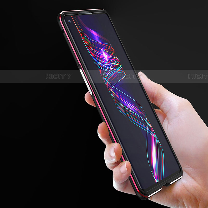 Oppo Reno3 Pro用ケース 高級感 手触り良い アルミメタル 製の金属製 バンパー カバー A01 Oppo 