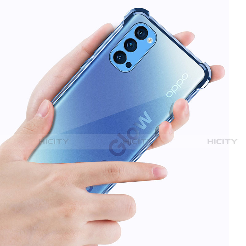 Oppo Reno4 5G用極薄ソフトケース シリコンケース 耐衝撃 全面保護 クリア透明 H01 Oppo 