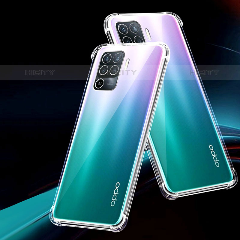 Oppo Reno5 F用極薄ソフトケース シリコンケース 耐衝撃 全面保護 クリア透明 T03 Oppo クリア