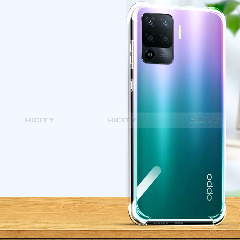 Oppo Reno5 Lite用極薄ソフトケース シリコンケース 耐衝撃 全面保護 クリア透明 T02 Oppo クリア