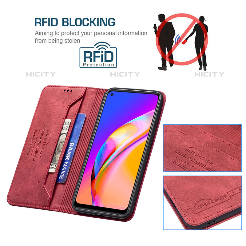 Oppo Reno5 Z 5G用手帳型 レザーケース スタンド カバー B15F Oppo 