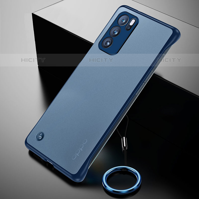 Oppo Reno6 5G用ハードカバー クリスタル クリア透明 H01 Oppo ネイビー