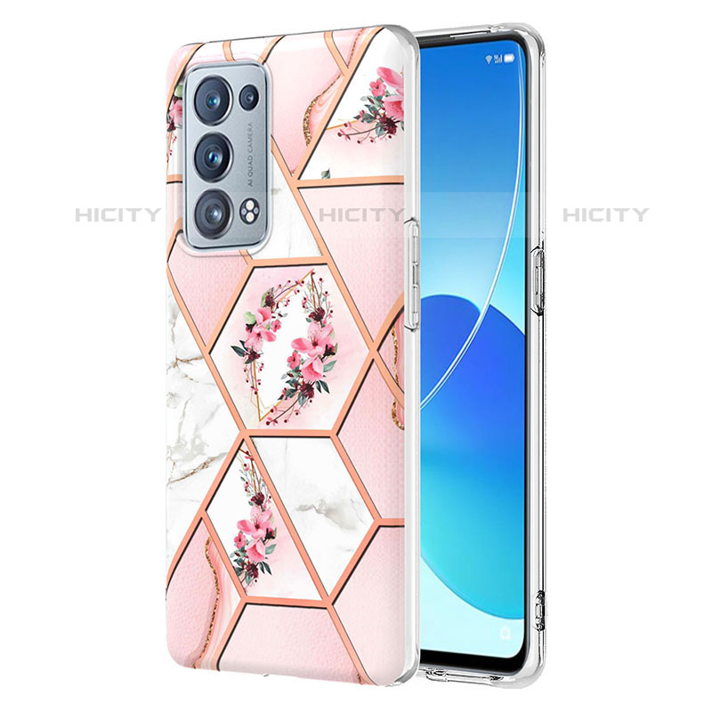 Oppo Reno6 Pro 5G用シリコンケース ソフトタッチラバー バタフライ パターン カバー Y02B Oppo 