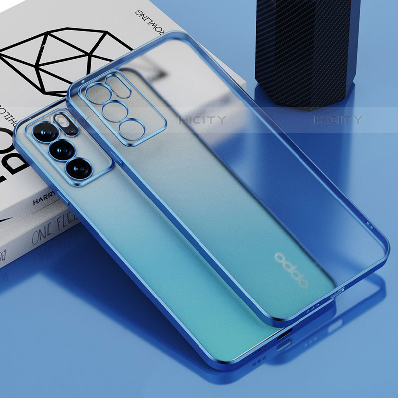 Oppo Reno6 Pro 5G India用極薄ソフトケース シリコンケース 耐衝撃 全面保護 クリア透明 H01 Oppo ネイビー