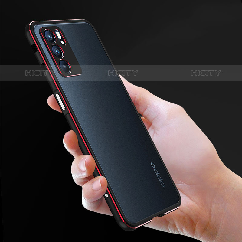 Oppo Reno6 Pro 5G India用ケース 高級感 手触り良い アルミメタル 製の金属製 バンパー カバー Oppo 