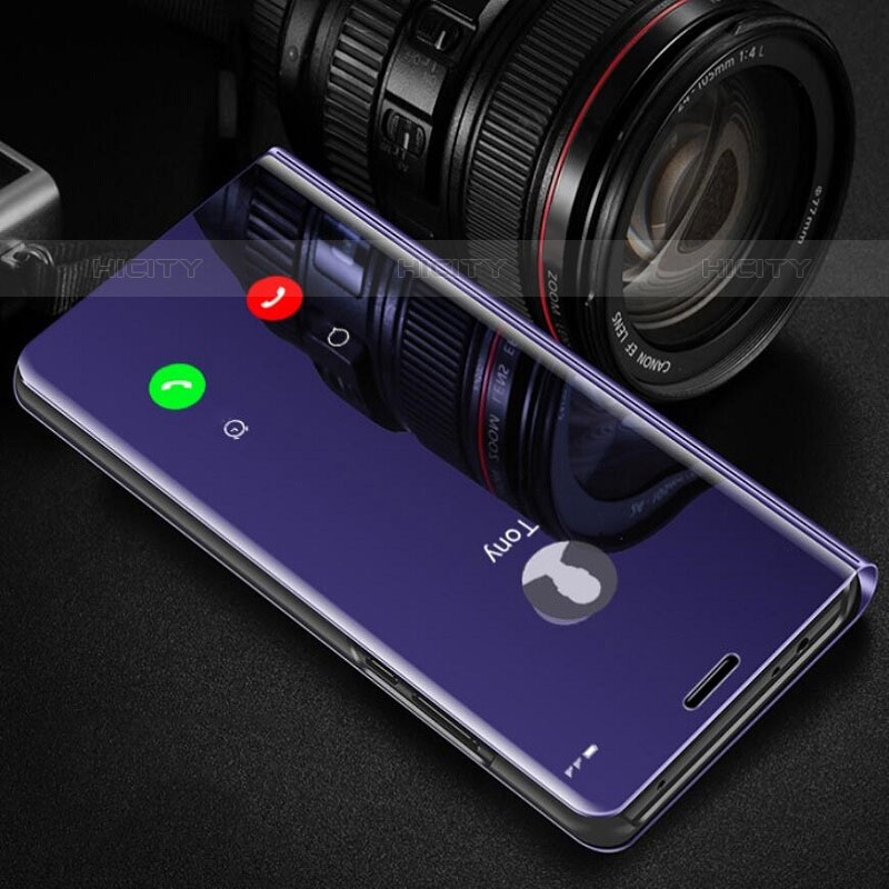 Oppo Reno6 Pro+ Plus 5G用手帳型 レザーケース スタンド 鏡面 カバー L03 Oppo パープル