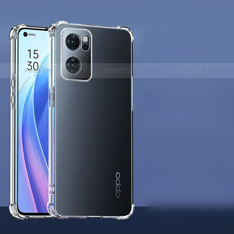 Oppo Reno7 5G用極薄ソフトケース シリコンケース 耐衝撃 全面保護 クリア透明 T09 Oppo クリア