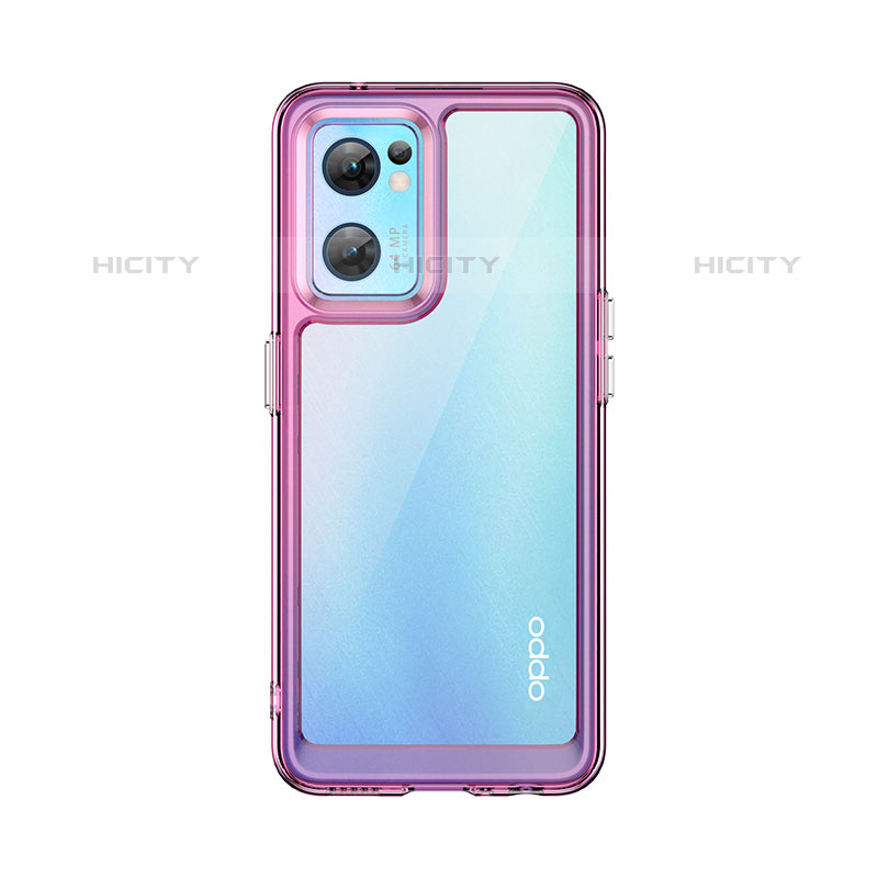 Oppo Reno7 5G用ハイブリットバンパーケース クリア透明 プラスチック カバー J01S Oppo 