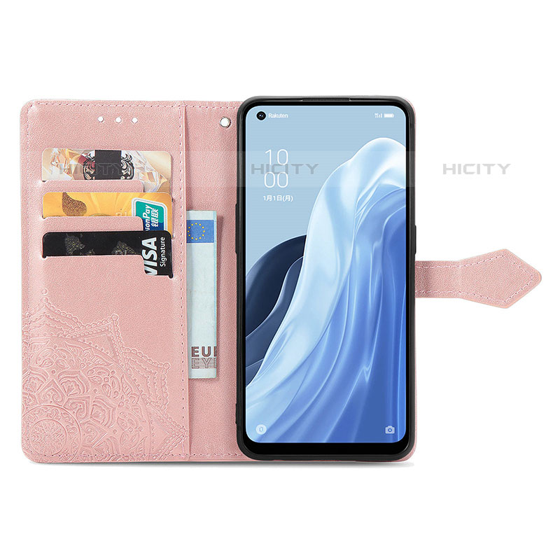 Oppo Reno7 A用手帳型 レザーケース スタンド パターン カバー Oppo 