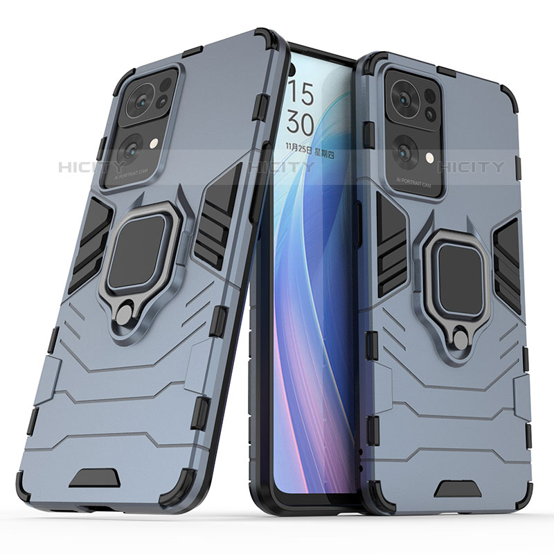 Oppo Reno7 Pro 5G用ハイブリットバンパーケース プラスチック アンド指輪 マグネット式 S01 Oppo 