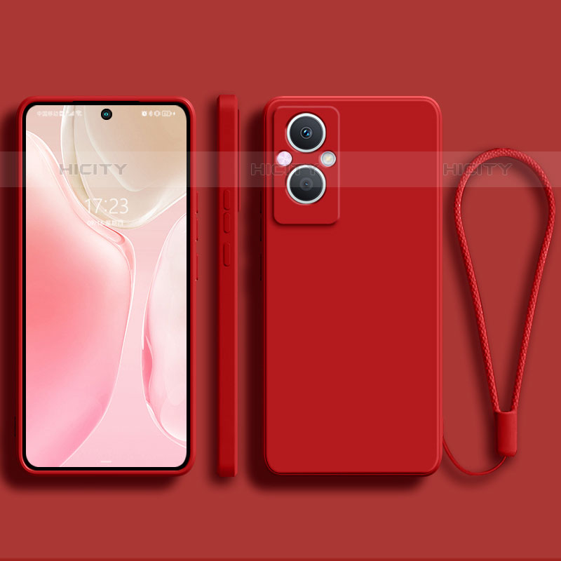 Oppo Reno7 Z 5G用360度 フルカバー極薄ソフトケース シリコンケース 耐衝撃 全面保護 バンパー S03 Oppo レッド