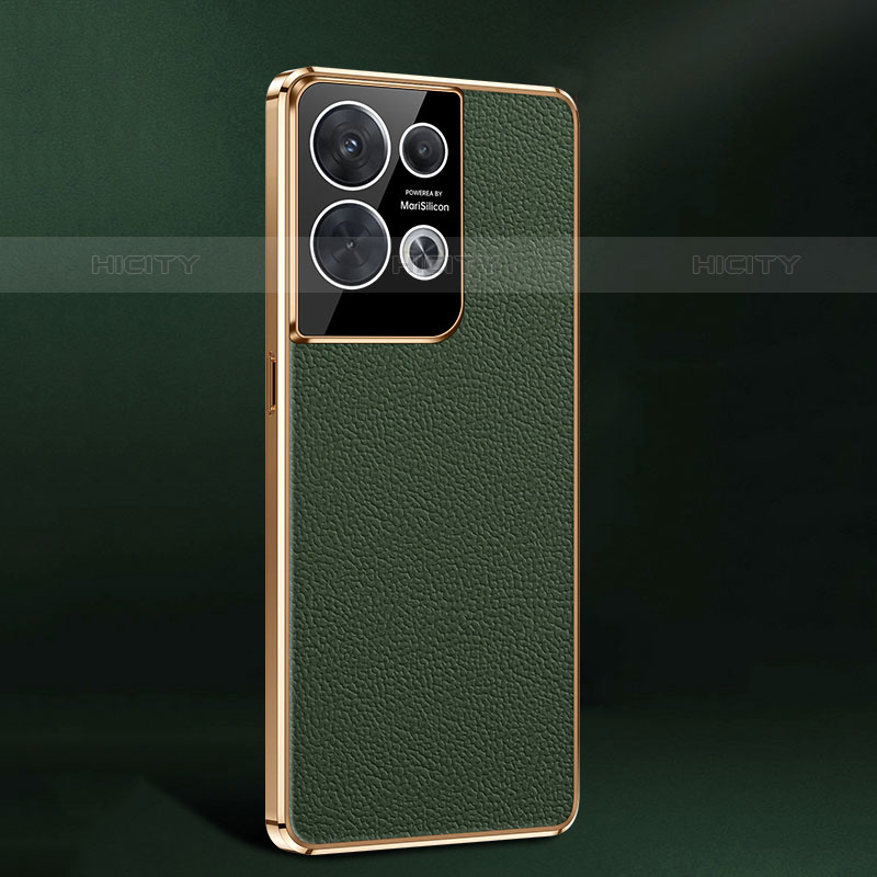 Oppo Reno8 5G用ケース 高級感 手触り良いレザー柄 JB2 Oppo グリーン