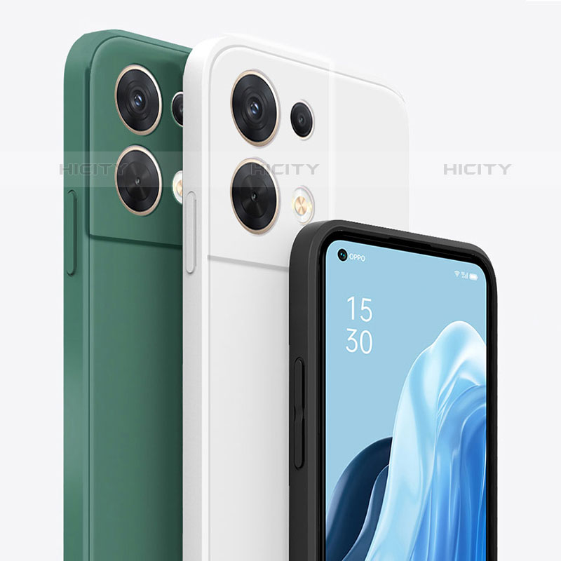 Oppo Reno8 5G用360度 フルカバー極薄ソフトケース シリコンケース 耐衝撃 全面保護 バンパー Oppo 