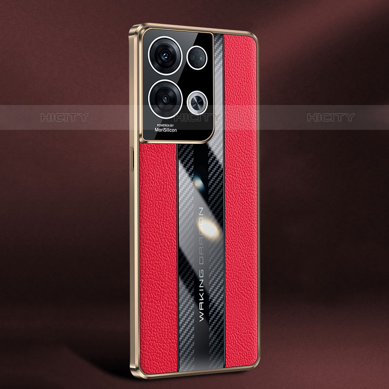 Oppo Reno8 Pro 5G用ケース 高級感 手触り良いレザー柄 JB3 Oppo レッド