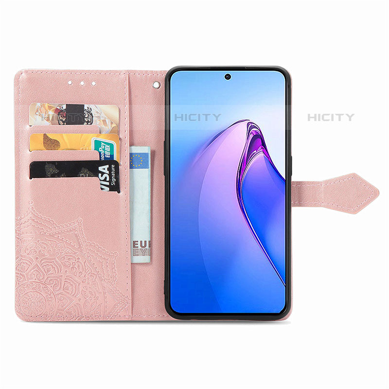 Oppo Reno8 Pro 5G用手帳型 レザーケース スタンド パターン カバー Oppo 