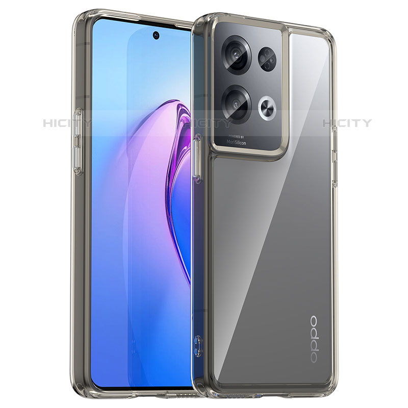 Oppo Reno8 Pro 5G用ハイブリットバンパーケース クリア透明 プラスチック カバー J01S Oppo 