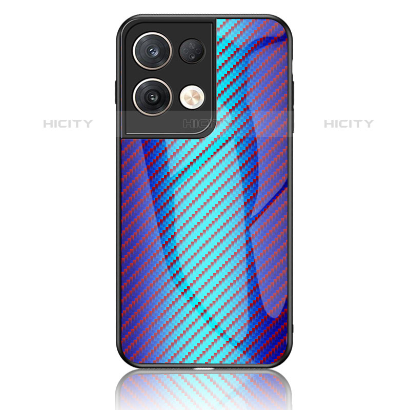 Oppo Reno8 Pro 5G用ハイブリットバンパーケース プラスチック 鏡面 虹 グラデーション 勾配色 カバー LS2 Oppo 