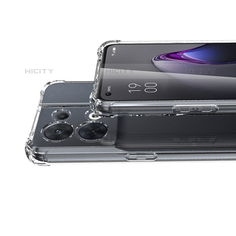 Oppo Reno8 Pro+ Plus 5G用極薄ソフトケース シリコンケース 耐衝撃 全面保護 クリア透明 カバー Oppo クリア