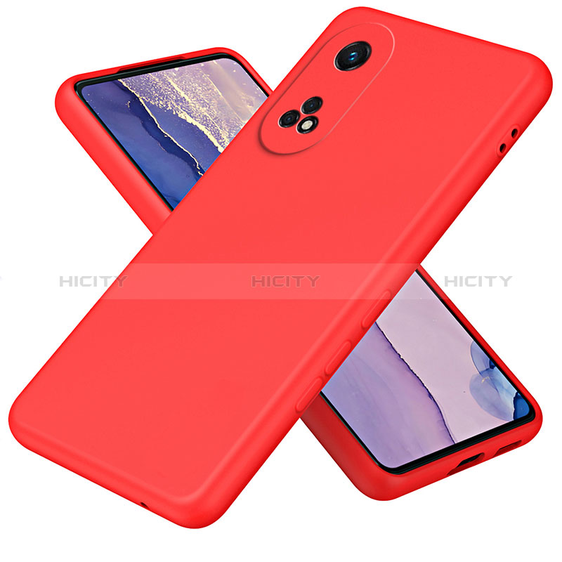 Oppo Reno8 T 4G用360度 フルカバー極薄ソフトケース シリコンケース 耐衝撃 全面保護 バンパー H01P Oppo レッド