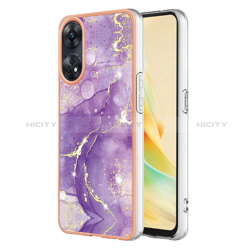 Oppo Reno8 T 4G用シリコンケース ソフトタッチラバー バタフライ パターン カバー YB5 Oppo 