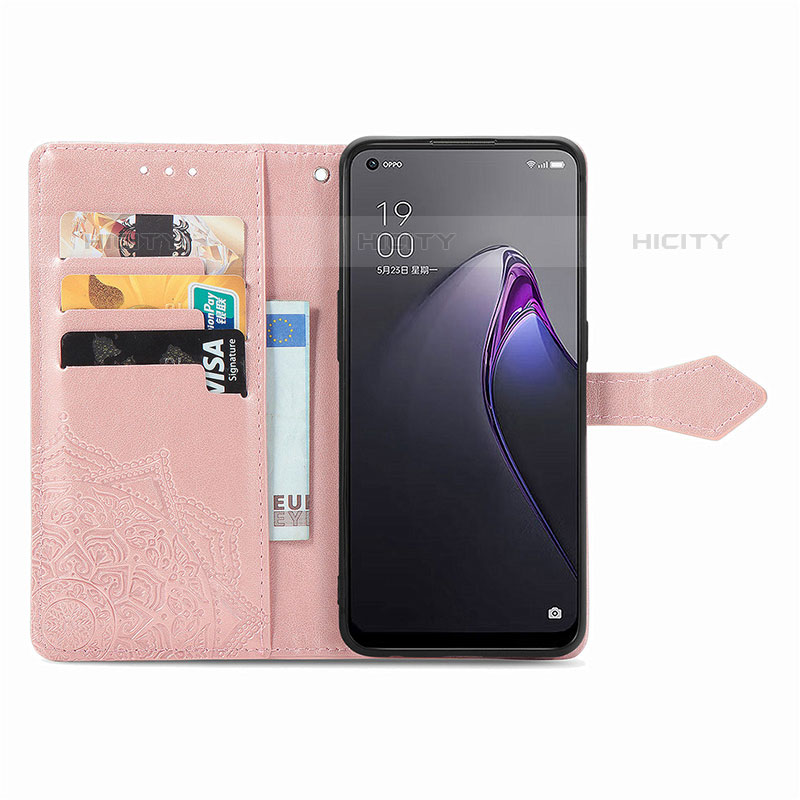 Oppo Reno9 Pro 5G用手帳型 レザーケース スタンド パターン カバー Oppo 