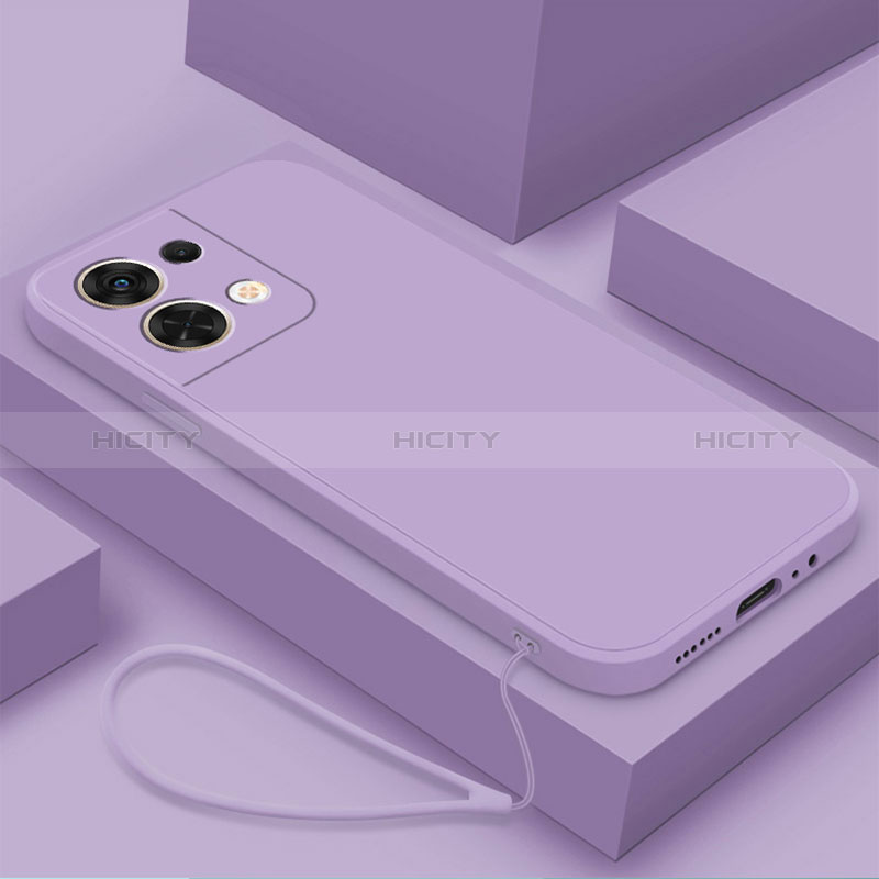 Oppo Reno9 Pro+ Plus 5G用360度 フルカバー極薄ソフトケース シリコンケース 耐衝撃 全面保護 バンパー S03 Oppo ラベンダー