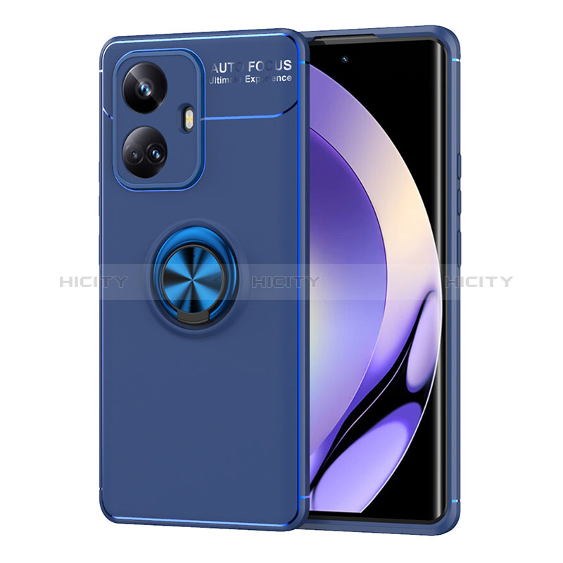 Realme 10 Pro+ Plus 5G用極薄ソフトケース シリコンケース 耐衝撃 全面保護 アンド指輪 マグネット式 バンパー SD2 Realme 