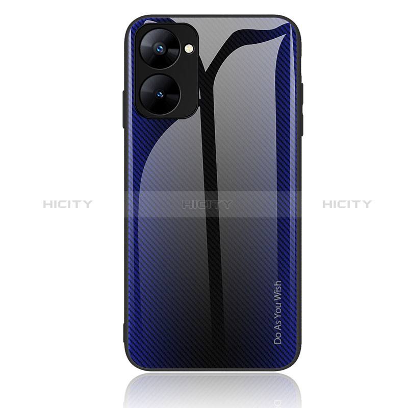 Realme 10S 5G用ハイブリットバンパーケース プラスチック 鏡面 虹 グラデーション 勾配色 カバー JM1 Realme 