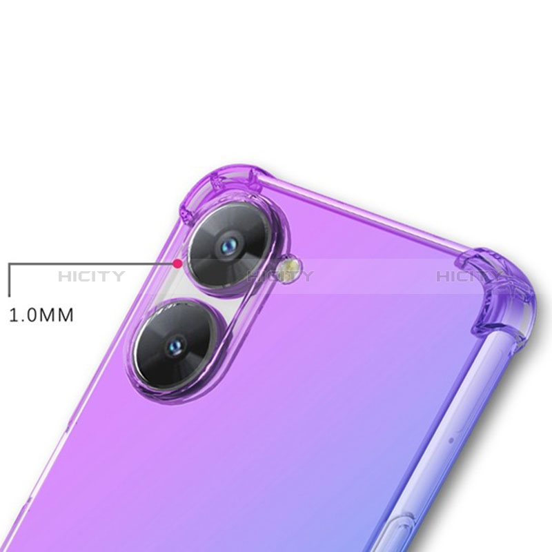 Realme 10S 5G用極薄ソフトケース グラデーション 勾配色 クリア透明 Realme 