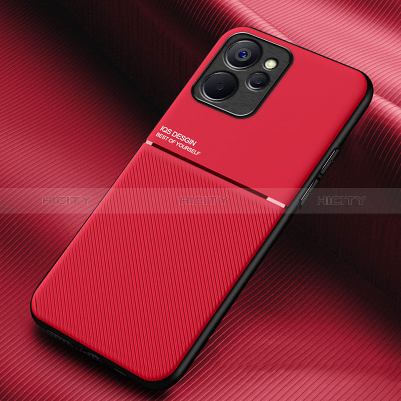 Realme 10T 5G用極薄ソフトケース シリコンケース 耐衝撃 全面保護 マグネット式 バンパー Realme レッド