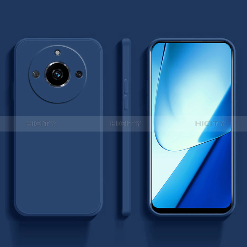 Realme 11 Pro 5G用360度 フルカバー極薄ソフトケース シリコンケース 耐衝撃 全面保護 バンパー YK5 Realme ネイビー