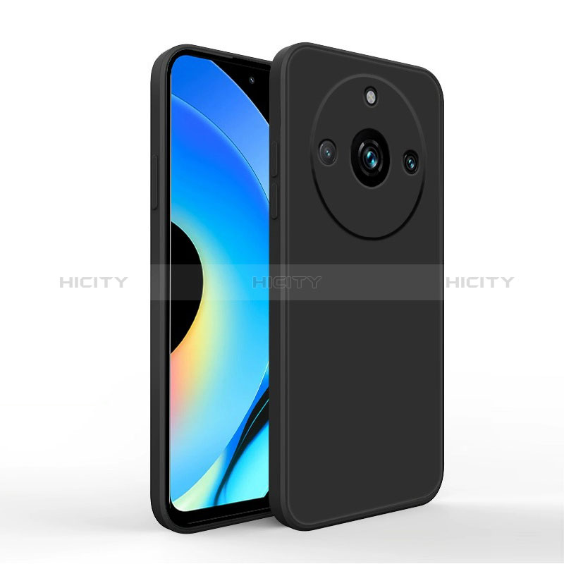 Realme 11 Pro+ Plus 5G用360度 フルカバー極薄ソフトケース シリコンケース 耐衝撃 全面保護 バンパー YK2 Realme ブラック