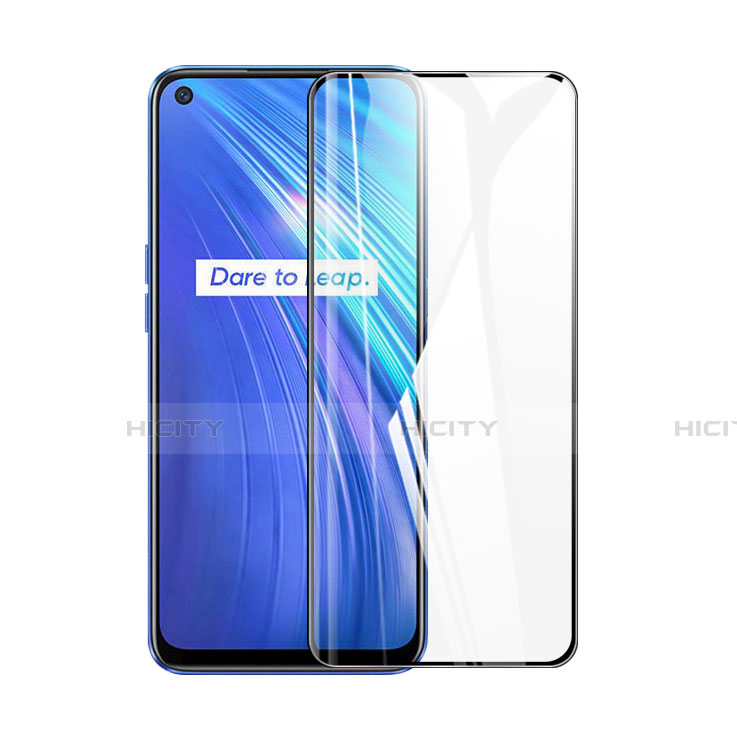 Realme 6s用強化ガラス フル液晶保護フィルム Realme ブラック