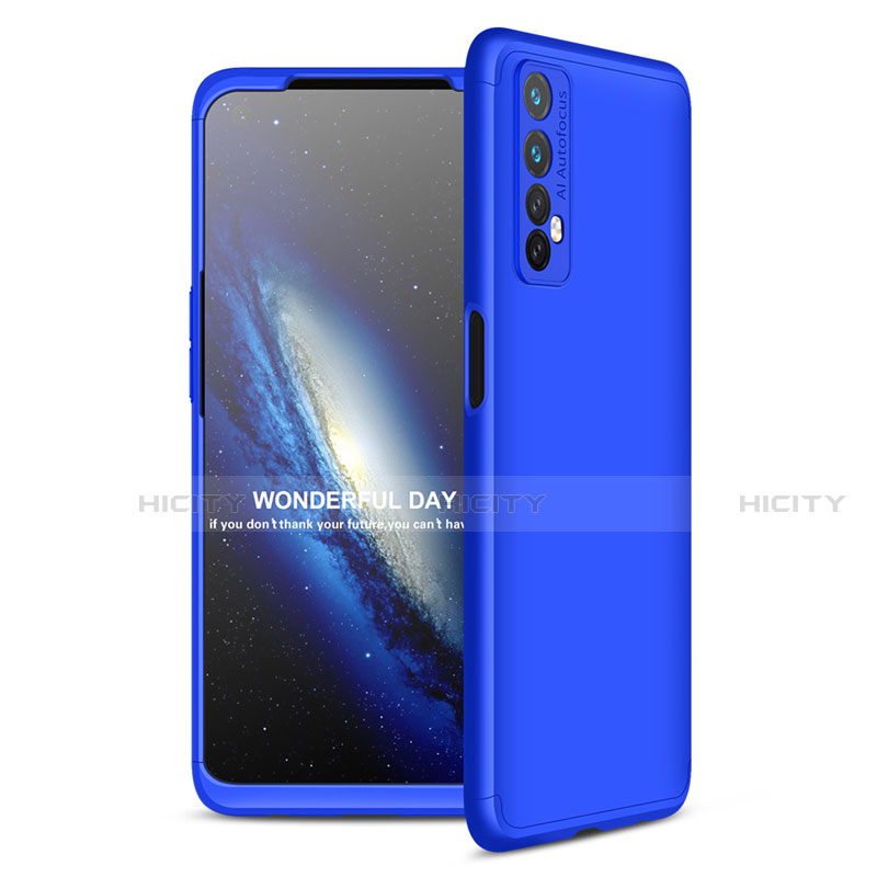 Realme 7用ハードケース プラスチック 質感もマット 前面と背面 360度 フルカバー Realme ネイビー