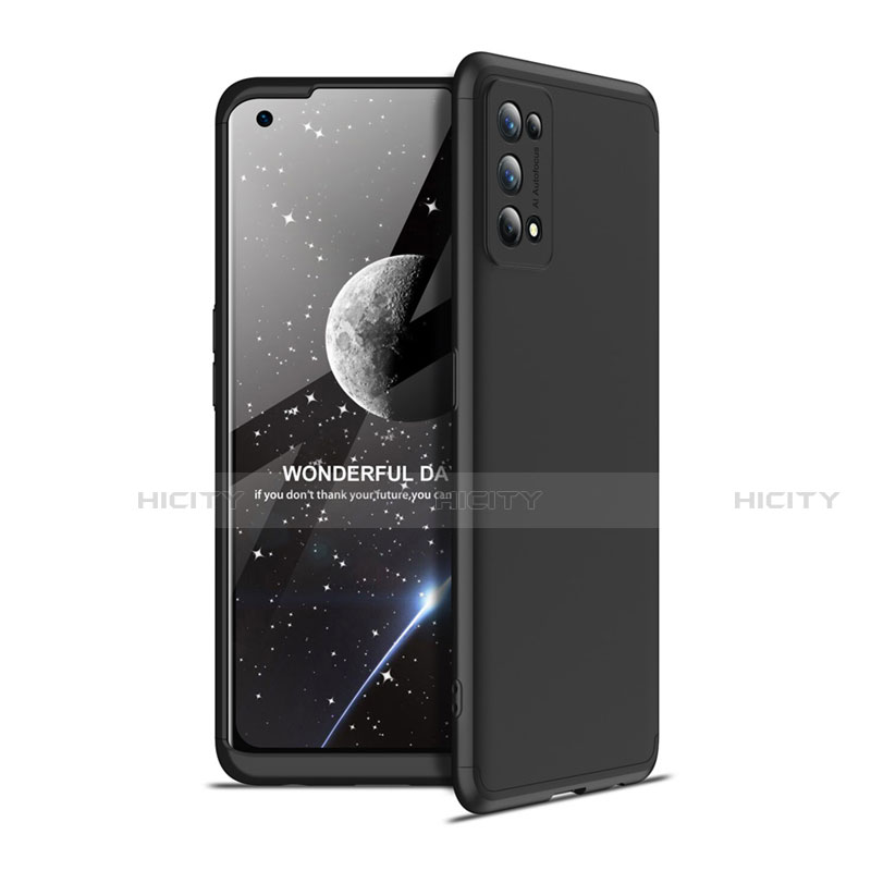 Realme 7 Pro用ハードケース プラスチック 質感もマット 前面と背面 360度 フルカバー Realme ブラック